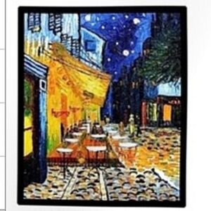 Fabric Appliqué, Cafe Terrace at Night by Van Gogh, on Cotton